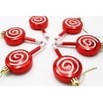 thumbnail image 2 of 6 piezas de adornos navideños de piruleta, 10 cm, irrompibles, brillantes, diseño de bastón de caramelo, adorno para decoraciones navideñas, 2 of 6