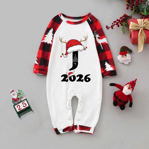 WILLBEST Pijamas Navideñas a Juego Para Toda la Familia, Pijamas Para Bebé Con Temática Navideña, Ropa de Estar Cómoda en Casa, Conjunto Estampado