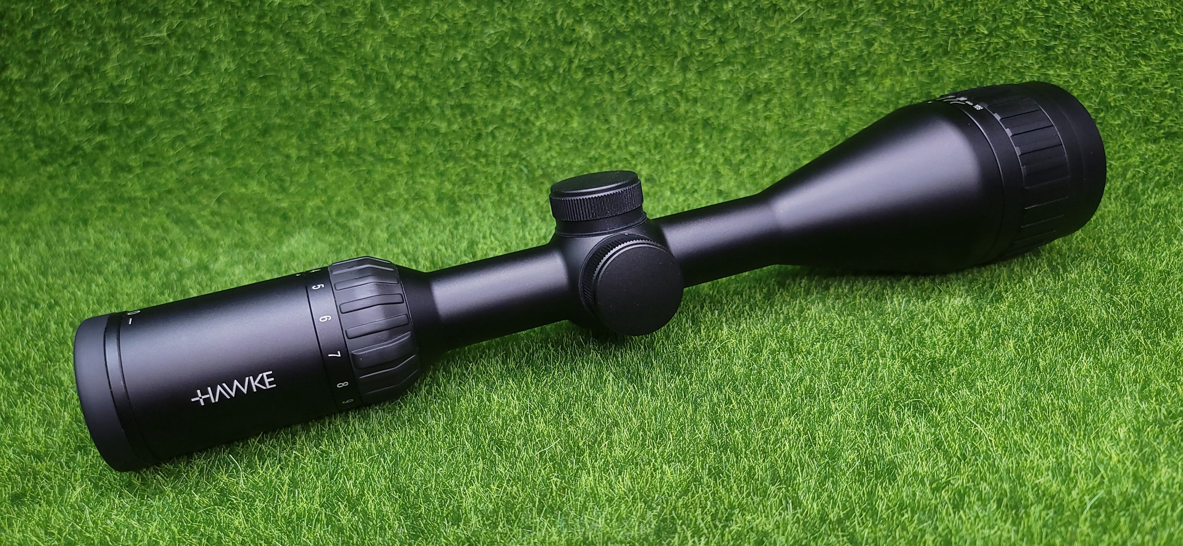 Hawke Sport Optics Airmax EV Rifle Scope, 4-12x50mm AO, Second Focal Plane, AMX Reticle, Black