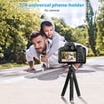 thumbnail image 3 of Ubeesize Phone Tripod, Portable and Flexible Tripod with Wireless Remote and Clip, Cell Phone Tripod Stand for Video Recording Black, 3 of 5