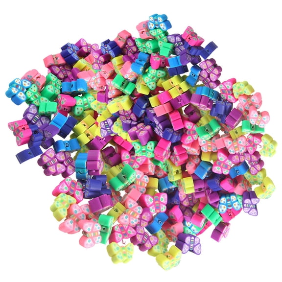 KONTONTY Multicolor Butterflies Beads Smooth No-Burr for DIY Projects