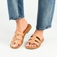 thumbnail image 5 of Journee Collection Womens Serrie Faux Leather Peep-Toe Slide Sandals, 5 of 6