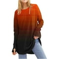 thumbnail image 1 of Swstbby Soldes d'Automne! Hauts d'Automne pour Femmes Grande Taille, Haut à Manches Longues Raglan Col Rond Surdimensionné Vin m, 1 of 4