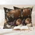 thumbnail image 3 of Vintage Pumpkins Fall Outdoor Waterproof Pillow Covers, Thanksgiving Botanical Retro Decorative Square Throw Pillowcase Sofa Cushion Sham for Patio/Couch/Chair, 26"x26" 2 Pack, 3 of 8
