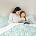 thumbnail image 5 of Homewish Flying Butterflies Full Size Comforter Sets 3-Piece for Teens Girls Boys,Chic Floral Flowers Bedding Comforter Set,Spring Garden Lightweight Bedding Sets,Breathable Home Decor,Reversible, 5 of 8