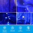 thumbnail image 5 of Juhefa String Lights Curtain Lights with Remote 7.9' L x 5.9' W 144-Bulb USB Plug-in LED Light for Wedding Home Bedroom Decor,Blue, 5 of 8