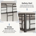 thumbnail image 5 of CONCETTA Bunk Bed Twin Over Twin, Teens & Adults Bunk Bed with Stairs & Flat Rungs, Heavy Duty Metal Slats, No Box Spring Needed, Black, 5 of 7