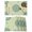 Green, variant on Blue Floral Placemats Set of 4, Farmhouse Abstract Country Flowers Art Placemats for Dining Table, Place Mats for Kitchen Tabletop, Waterproof Wipeable Dining Table Mats Set