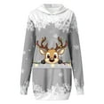 thumbnail image 4 of Womens Christmas Dress Holiday Dress for women's Christmas Printed Long Sleeved Hooded Sweatshirt With Pocket Hoodie Pullover Dress Hoodie, 4 of 4