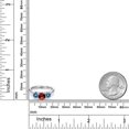 thumbnail image 6 of Gem Stone King 925 Sterling Silver Red Garnet and Persian Blue Moissanite Engagement Ring for Women | 2.00 Cttw | Round 6MM | Gemstone January Birthstone | Size 6, 6 of 6