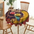 thumbnail image 6 of Adventure Time Round Tablecloth Print Decorative Table Cover Washable Table Cloths for Dining Party Picnic 60x60in, 6 of 8