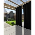 thumbnail image 2 of Outdoor Curtains for Patio Waterproof, Black Outside Curtain 2 Panel, Solid Color Window Treatment Drapes Privacy Indoor/Outdoor Curtain for Porch Gazebo Pergola Cabana 54x95 Inch, 2 of 7