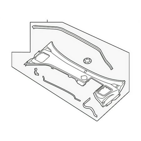 Genuine OE Volvo Cowl Grille - 31402675 Fits select: 2015-2018 VOLVO V60, 2015-2018 VOLVO V60 CROSS COUNTRY