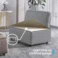 thumbnail image 2 of ZAFLY U Shaped Modular Sectional Sofa Couch, Convertible L Shaped Couch Sofa, Queen Sleeper Sofa Bed, Variable Modular Oversized Couch for Living Room (Light Grey), 2 of 8
