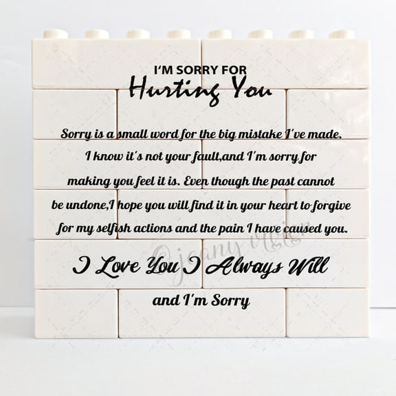 I'm Sorry Gifts For Her, Apology Gifts For Her, I Love You I'm Sorry Gift, Giant Sorry Forgiveness Plaque,Novelty Decorative Sign/Plaque For Wife Girlfriend Sisters Best Friends