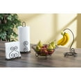 thumbnail image 3 of Home Basics Scroll Collection Steel Wire Kitchen Fruit Holder Basket, Bronze, 3 of 5