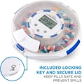 thumbnail image 2 of LiveFine Automatic Pill Dispenser 28-Day Organizer with 6 Dosage Rings LCD Alerts Key & Magnifier, 2 of 5