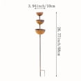 thumbnail image 3 of Small Animal Drinking Water Cups Outdoor Garden Rainwater Collector | Metal Layered Birdbath Sculpture | Multicolor Rust-Effect Courtyard Column Decor 21cm, 3 of 6