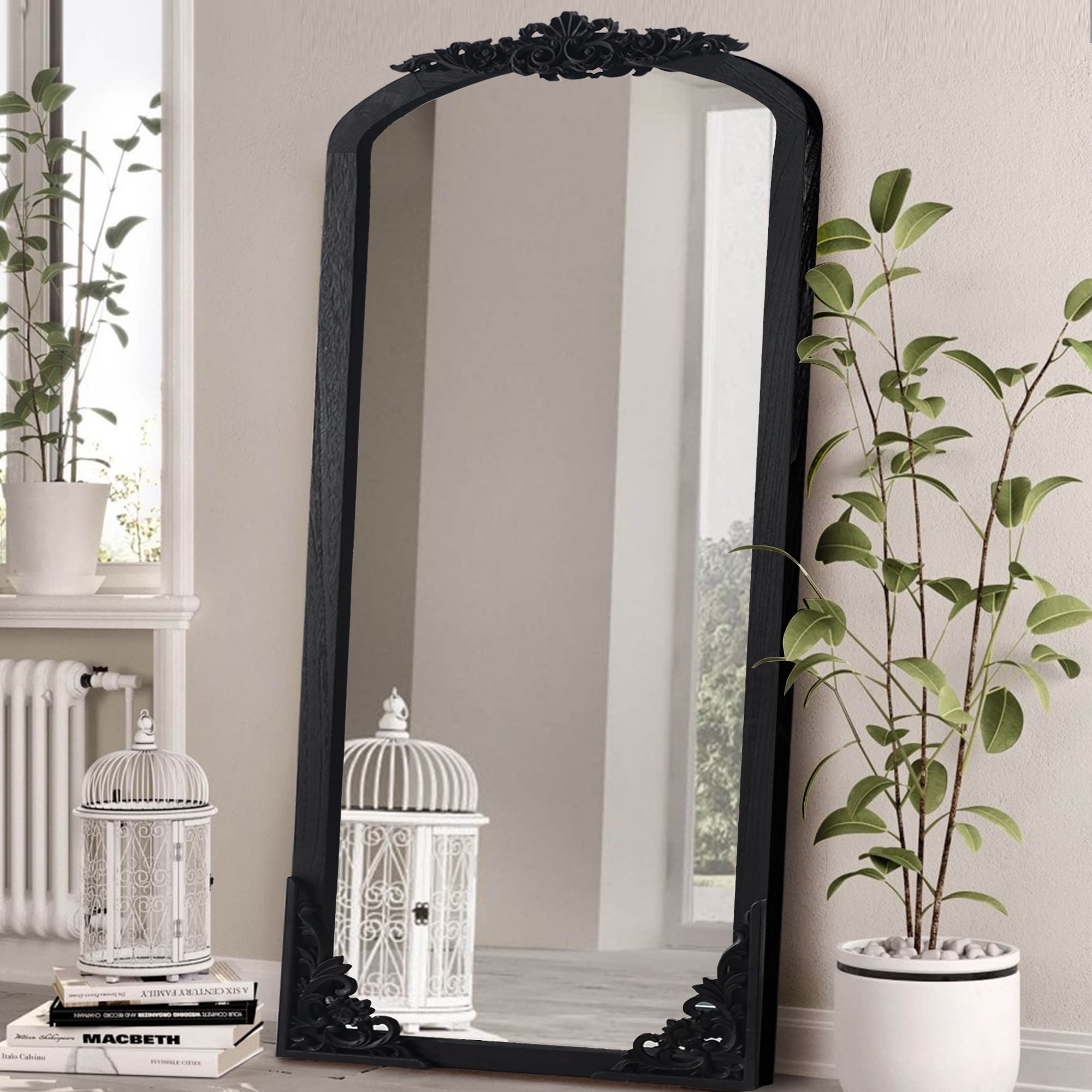 Uttermost Canillo Gold Floating Wall Mirror - 21x36 Inches, Antiqued Gold Leaf Frame, Beveled Edge