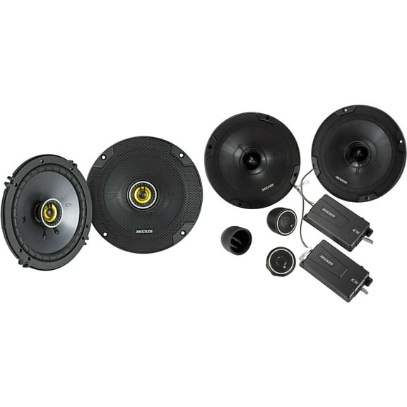 Kicker 46CSS674 CS-Series CSS67 6.75-Inch (165mm) Component System with .75-inch tweeters w/ 46CSC654 6.5" Coaxial Bundle