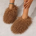 thumbnail image 5 of Women's Curly Furry Slippers, Indoor Thermal Cozy Fuzzy Shoes, Warm Bedroom Floor Plush Slippers With Non-slip Sole, 5 of 8