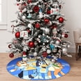 thumbnail image 7 of Lsque Bluey Print Christmas Tree Skirt, Tree Skirt with Ties or Velcro, Perfect for Holiday Decorations, Halloween, and New Year-30", 7 of 7