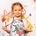thumbnail image 3 of Pioneer Flower Floral Print Pattern Kids Aprons for Girls and Boys,Adjustable Neck Strap Toddler Aprons for Kids Cooking Baking, 3 of 7