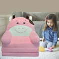 thumbnail image 6 of Kids Sofa Cover, Foldable Cartoon Children Chair with Armrests 2 in 1 Flip Open Couch for Infant Toddler Girls Boys (3 Layers,No fillers), 6 of 7