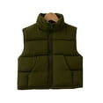 thumbnail image 4 of Esaierr 2-10T Kids Baby Boys Girls Stand-Up Collar Cotton Vest Thickened Fall Winter Sleeveless Jacket Zipper Warm Cotton Undershirt Waistcoat, 4 of 9