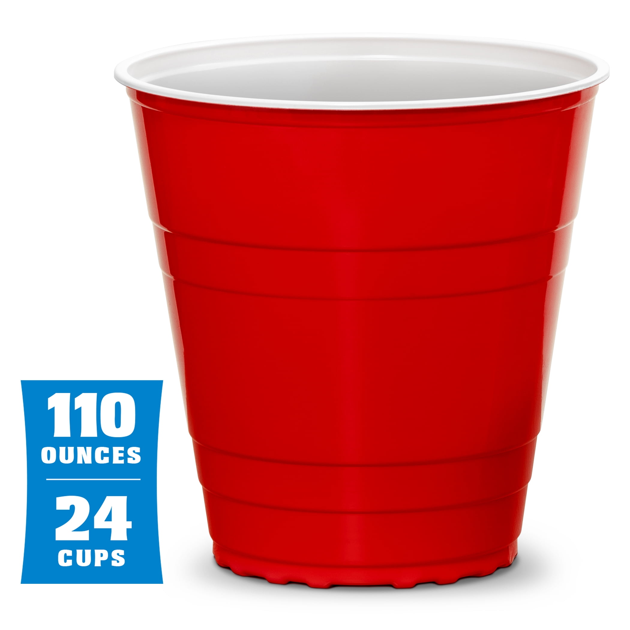 Red 18oz Plastic Party Cup 120 Premium Heavy Weight Beer Pong Schooner Size 