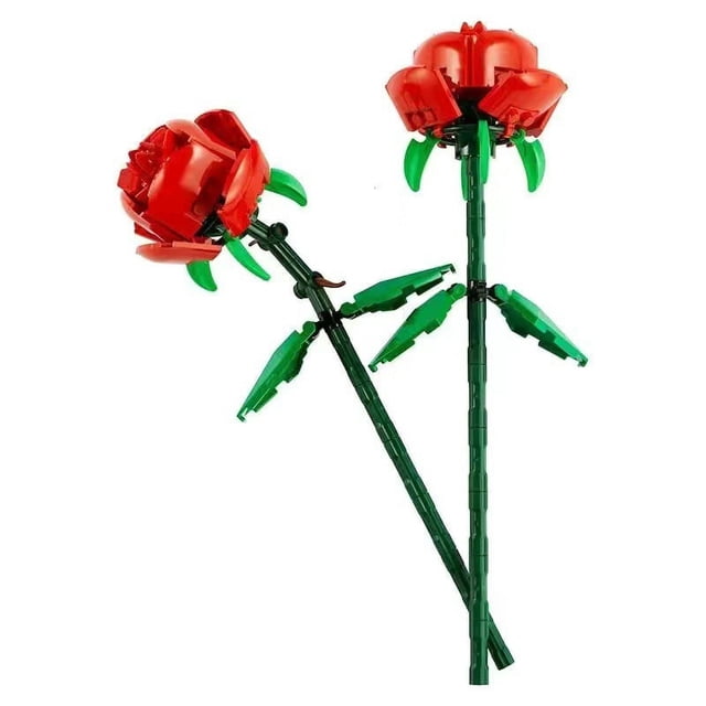 Kit de Construcción de Rosas, Regalo Único para San Valentín, Colección Botánica, Regalo para Construir Juntos,