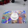 thumbnail image 2 of MKHERT Surreal Sky Over The Saint-Petersburg Abstract Cityscape Painting Placemats Table Mats for Dining Room Kitchen Table Decoration 12x18 inch,Set of 6, 2 of 4