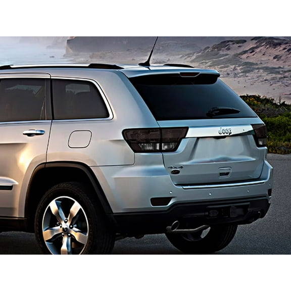 Rvinyl Tail Light Tint Covers Compatible with Jeep Grand Cherokee 2011-2013 - Blackout Smoke