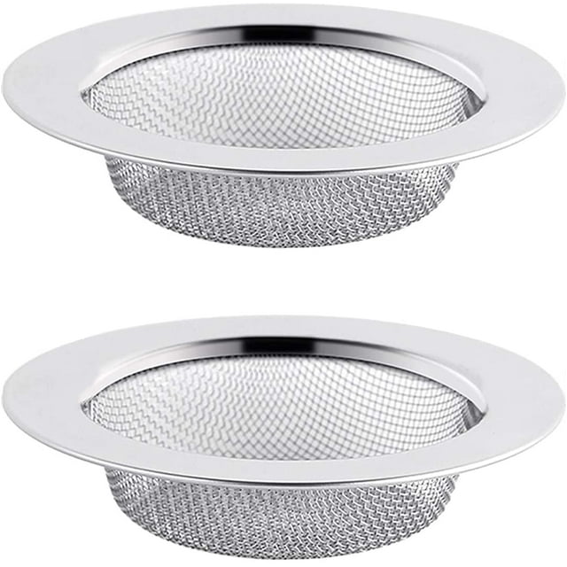 2 uds colador de fregadero de acero inoxidable, colador de drenaje de 11,3 cm, colador de fregadero, colador de fregadero, colador de fregadero de cocina LingWen 8390612370892
