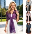 thumbnail image 2 of bestolf Women Shawl Sparkling Metallic Lightweight Scarf Wrap with Tassel Free Buckle Shimmering Finish Evening Wedding Formal Dress Stole, 2 of 7