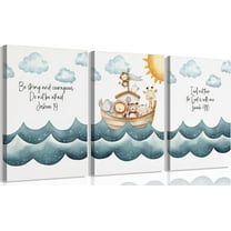 Children's Bible Verse Wall Art Nursery Animal Painting picture Christian Inspirational Wall Decor Religious Educational Posters Prints for Kids Bedroom Classroom Home Decoration