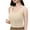 Beige, variant on Lovzfmll Women's Thermal Top with Round Neck Sleeveless, Thin Version with Front and Back Pockets and German Velvet for Warmth