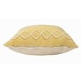 thumbnail image 6 of Ox Bay 20" x 20" Hand-Woven Yellow Bordered Organic Cotton Pillow Cover, 6 of 9