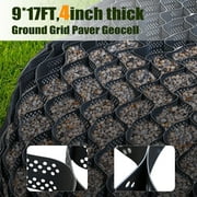 Geogrid Geo Grid 9FTx17FT Ground Grid Geo Cell Grid 4" High HDPE Material Black