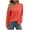 Watermelon Red, variant on Riecok Crewneck Sweaters for Women Long Sleeves Soft Solid Color Fall and Winter All-match Casual Fashion Blouse Gray XL