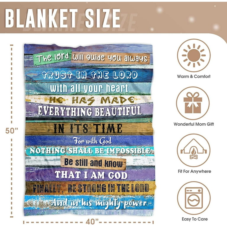 Christian Gifts for Women, Bible Verse Blanket Religious Gift Healing Throw  Blanket with Inspirational Thoughts Prayer Blankets Mother''s Day Birthday Gifts  Spiritual Gifts for Women 40x50 