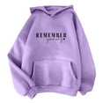 thumbnail image 2 of POTETI Womens Hoodie Casual Long Sleeve Pullover Tops Solid Basic Hooded Sweatshirts, 2 of 4