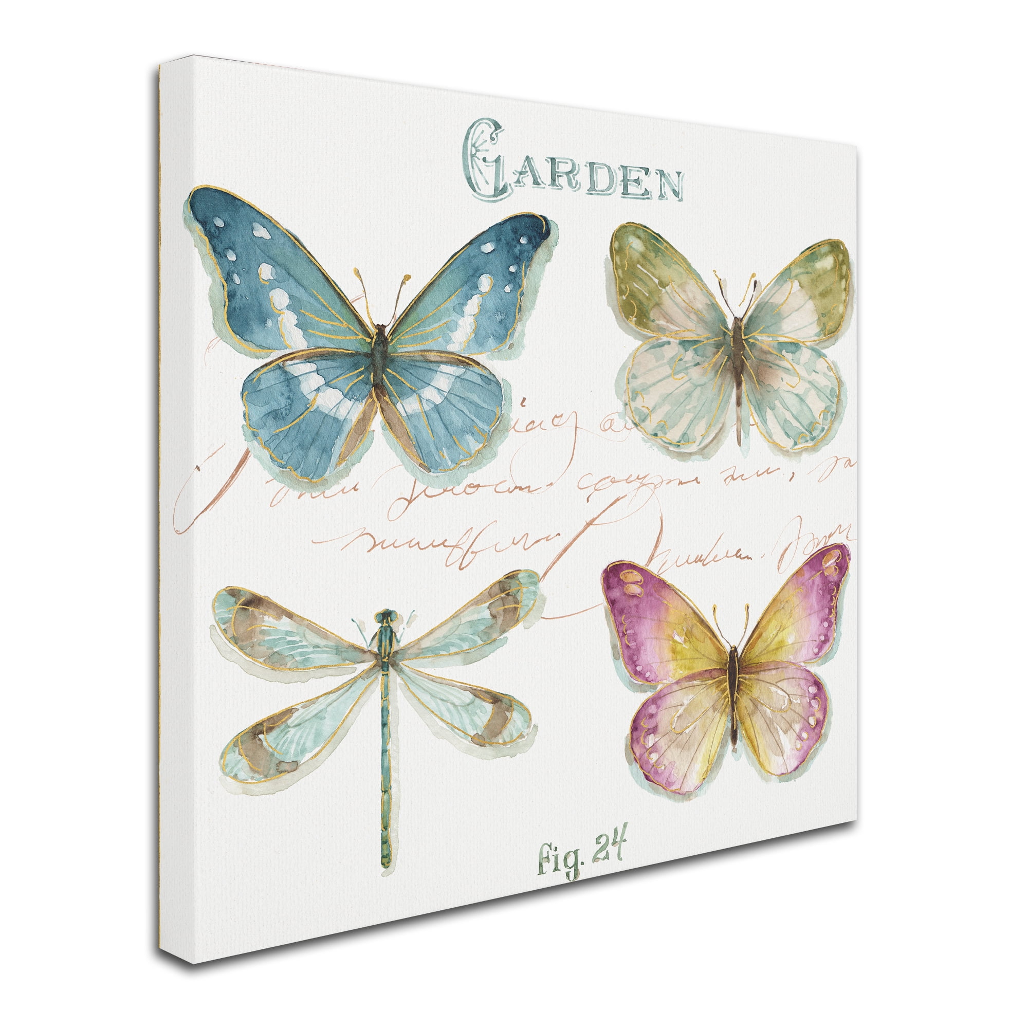 Trademark Fine Art "Rainbow Seeds Butterflies IV" Canvas Art by Lisa Audit