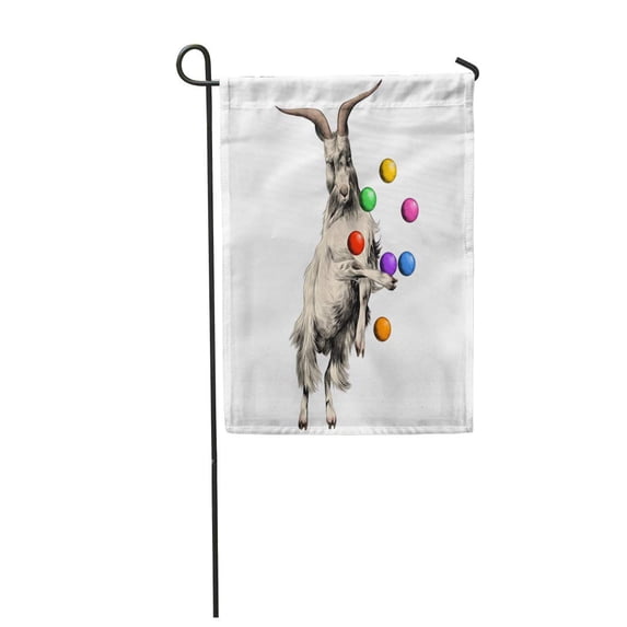 SIDONKU Sheep is on Its Hind Legs in Circus Garden Flag Decorative Flag House Banner 12x18 inch