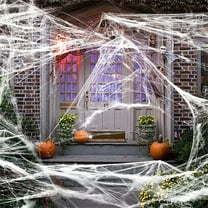 Chmadoxn Halloween Decorations, 10 Sqft Spider Webs Halloween Decorations with 40 Fake Spiders, Super Stretch Cobwebs for Halloween Indoor and Outdoor Party Supplies