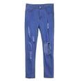 thumbnail image 2 of Estiramiento De cinturo s Mujeres Estiramiento cinturo Desgastado Rasgado Blue METRO Colco pantalones vaqueros de mujer, 2 of 8
