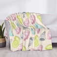 thumbnail image 4 of Throw Blanket for Couch, Conch Shells Print No.9038 Super Soft Fuzzy Comfy Warm Throw Blanket, Cuteness Lightweight Cozy Plush Flannel Blanket & Throws for Sofa and Bed All Season, 4 of 5