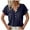 Navy-12, variant on Mittory Women's V Neck Short Sleeve Tops Button Down Casual T Shirts Basic Dressy Tees