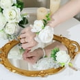 thumbnail image 5 of Ayieyill 12 inch Wedding Bouquets for Bride and Bridesmaids, Tossing Artificial Flower Bouquets for Wedding, Wedding Decorations, White, 5 of 9
