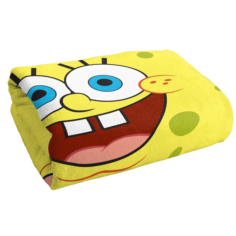 Spongebob Beach Towel, 30"x60", Spongebob Goofy Smile Face